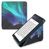 kwmobile hoes compatibel met Kobo Libra 2 - Hoesje voor ereader in turquoise/blauw/zwart