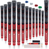 SAPLIZE 13 Golf Grips met volledige Regripping Kit, 4 kleuren beschikbaar, Compound Hybrid Rubber Golf Club Grips, Standaard/Midize