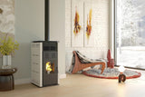 JOIMA - Pelletkachel Zonder Stroom Model NATUR STYLE 8 kW - Bruin
