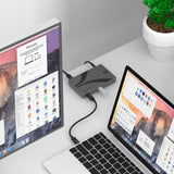 SABRENT Thunderbolt 4-hub met 60 W laadfunctie voor laptops, USB-C dock, ondersteunt 2 x 4K-monitoren met 60 Hz of 1 x 4K-monitor met 144 Hz, 5 K/6 K/8 K @ 60 Hz (DSC), gecertificeerde TB4-kabel met
