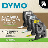 DYMO authentieke D- labels | zwart op wit | 12 mm x 7 m | zelfklevende labels voor LabelManager-labelprinters | 10 stuks