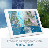 weer & radar home 3, WeerDisplay met WeerRadar: nieuwe generatie wifi-weerstations, incl. binnenklimaatsensor, UV-index, pollenprognose, gedetailleerde verwachting, weerwaarschuwingen