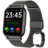 Popglory Smartwatch, 1,85 inch touch-kleurendisplay met bluetooth-oproepen, fitnesshorloge met bloedzuurstof, bloeddrukmeting, hartslag, stappenteller voor dames en heren