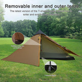 3F UL Gear Lanshan Ultralichte tent voor camping, 1 persoon of 2 personen, 3/4-seizoenen, waterdicht, professionele wandeltent voor 1 persoon, campingtent, dubbellaags