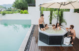 MSpa Tuscany Whirlpool Inflatable Pool for 6 People, 193 x 193 x 73 cm, 138 Massage Jets in 3 Intensities, UVC and Ozone Disinfection, Elegant Design, All-Year Use, Indoor and