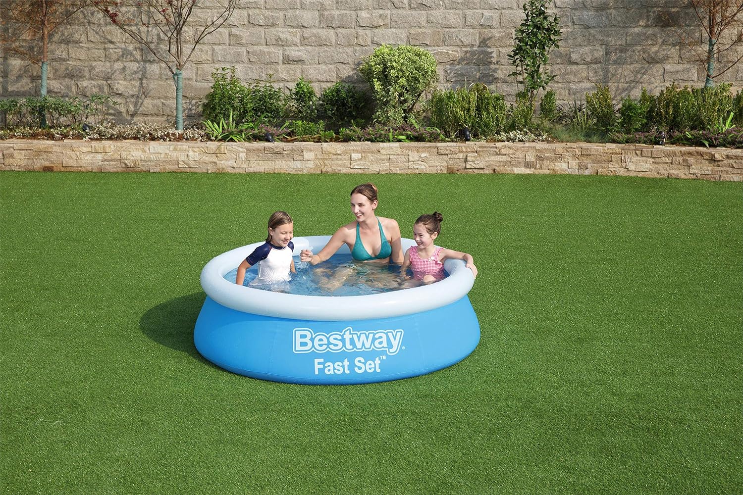 Bestway 57392 Fast Set zwembad, rond, zonder pomp, 183 x 51 cm,Blauw