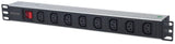 Intellinet 19" 1U Rackmount 8-Output